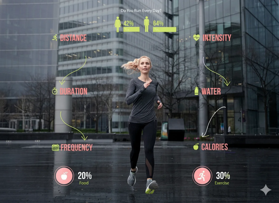 Woman using exercise equipment