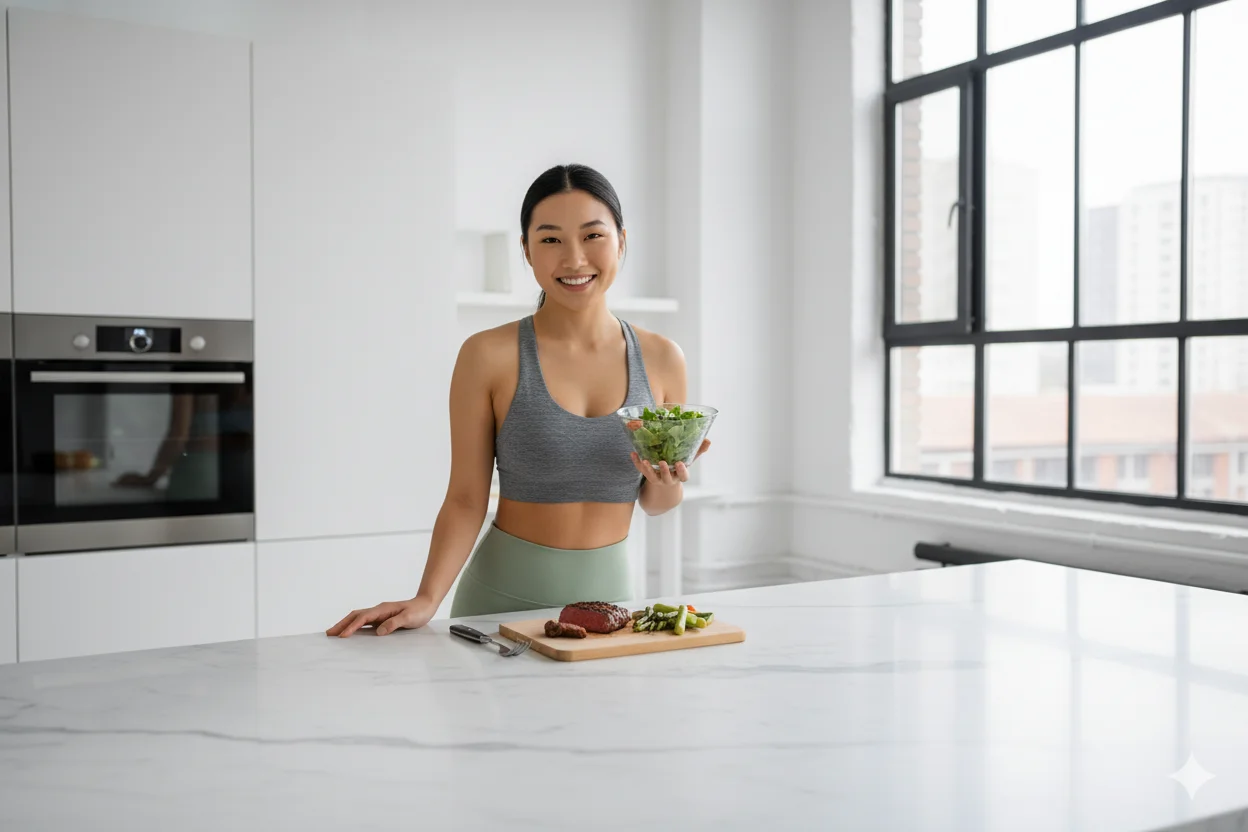 Man doing outdoor exercise with headphones